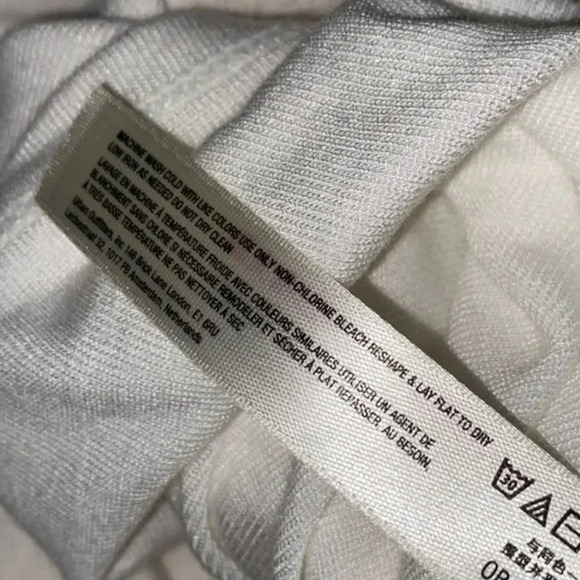 Free People Beach Dress Womens Large Stasia Long Sleeve Cutout Mini Ivory - Picture 9 of 9